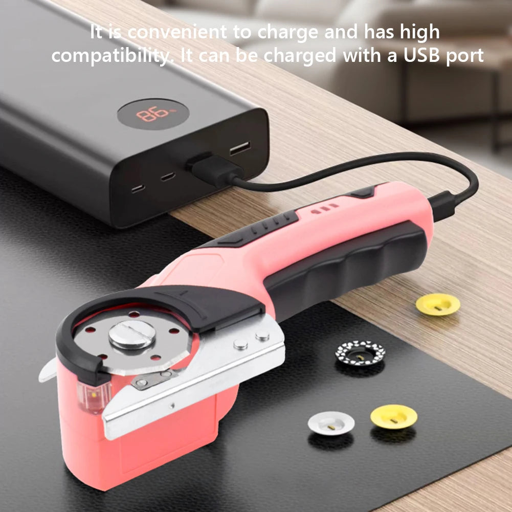 Cordless Electric Rotary Cutter | Fabric Leather Cardboard Electric Rotary Cutter PRIMED