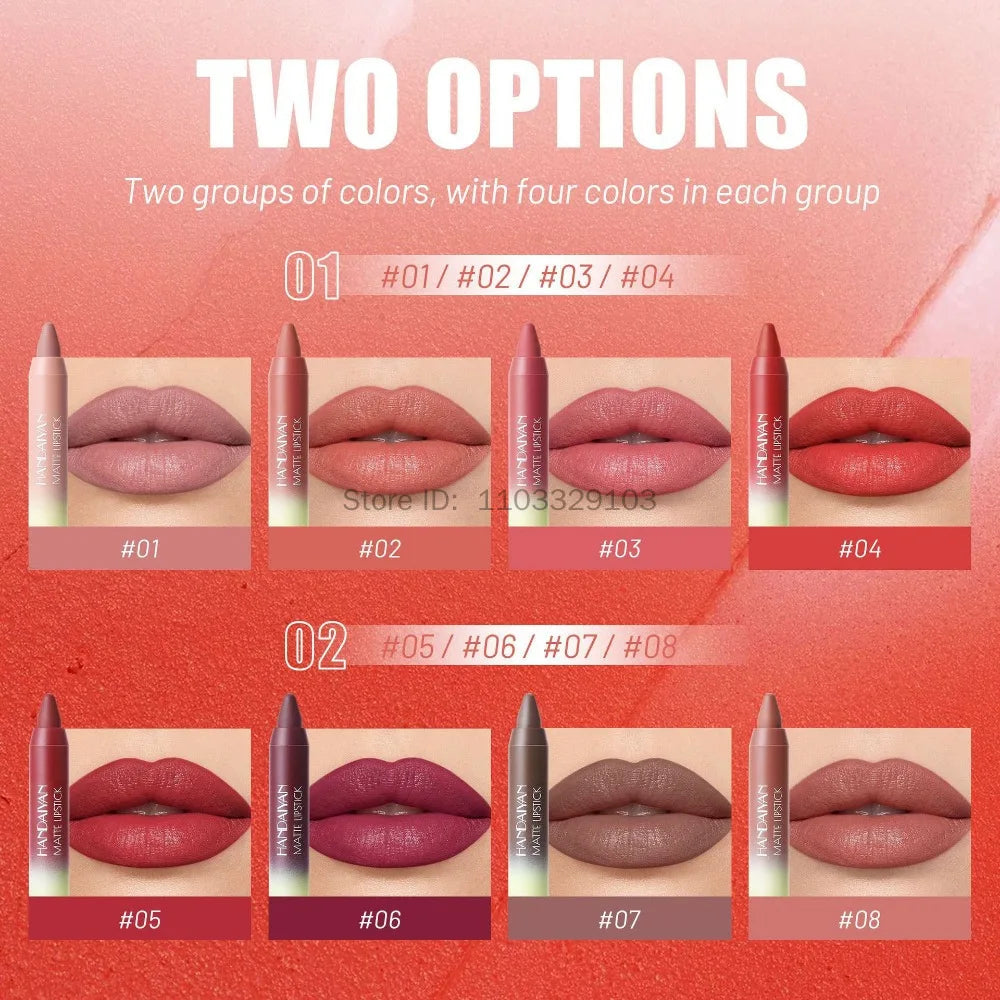 4-Pack Waterproof Matte Lip Liner Set – Nude, Brown & Red Lip Liner Set PRIMED