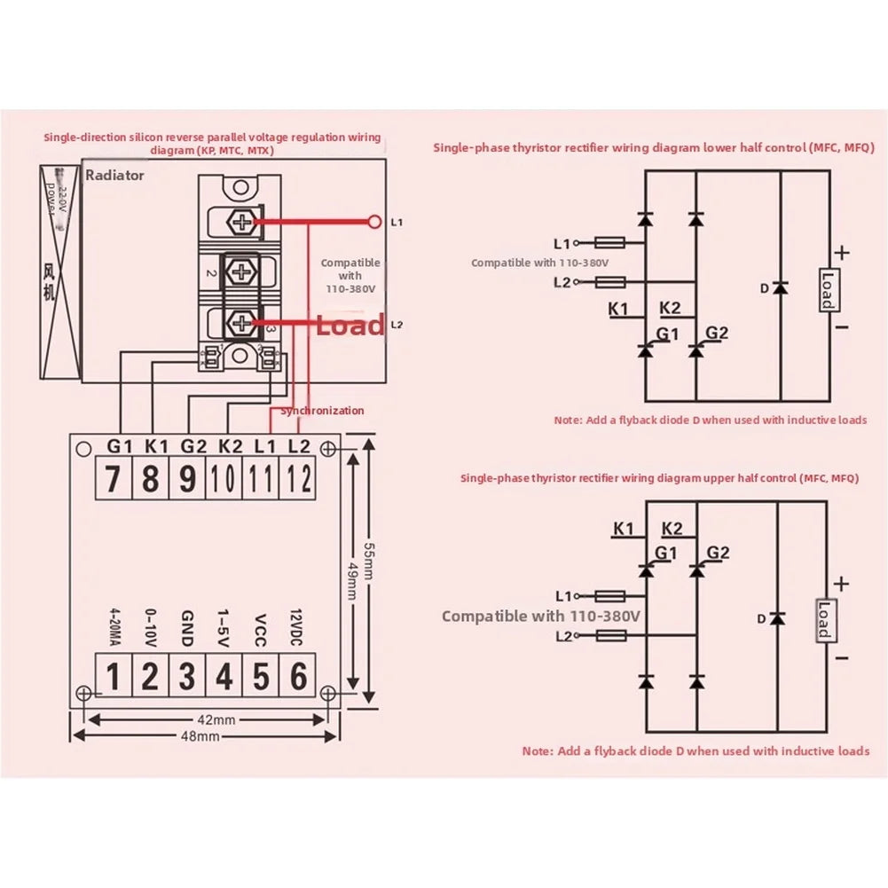 SCR-A Single Phase Thyristor Trigger Board – Voltage Speed Control Thyristor Trigger Board PRIMED