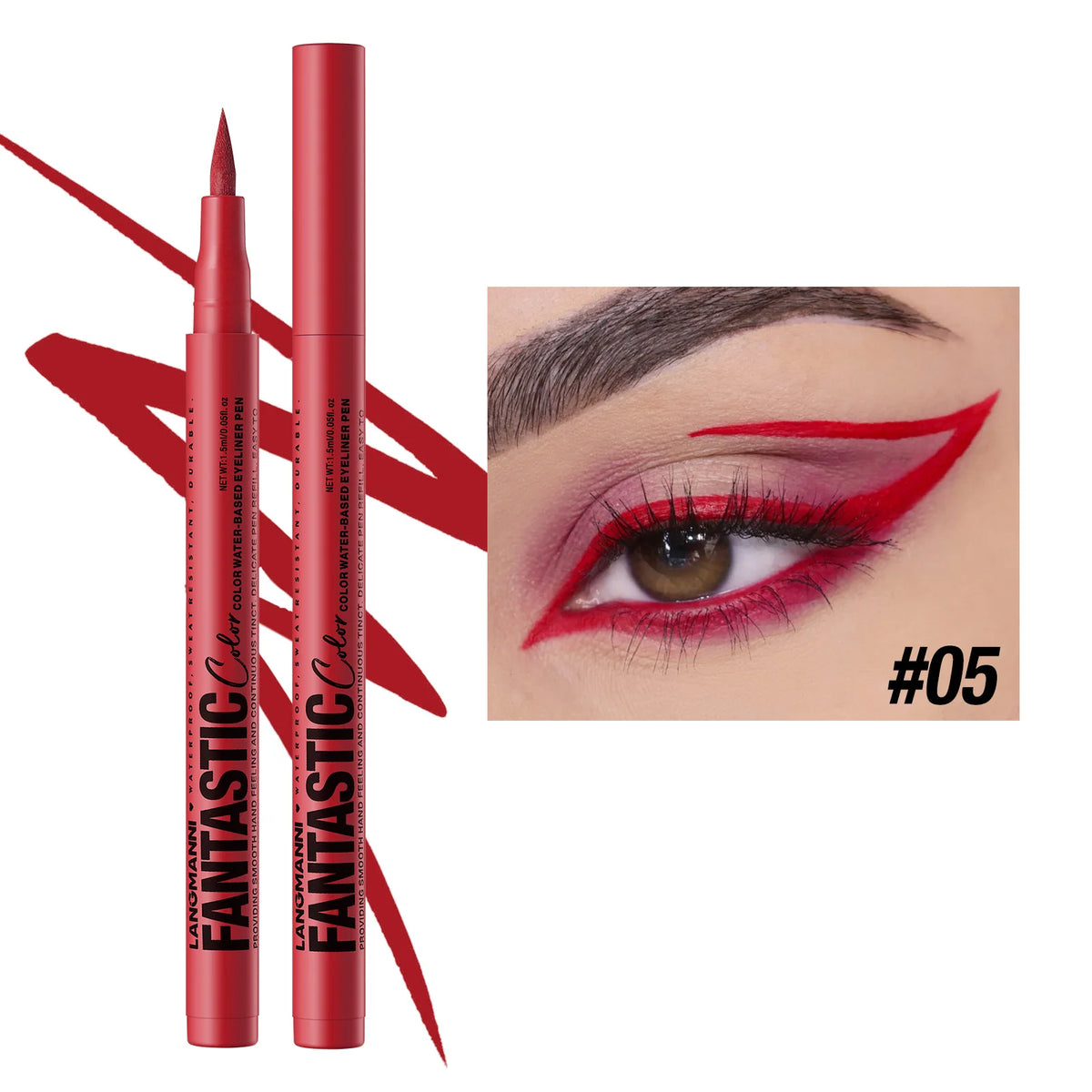 Waterproof Liquid Eyeliner Pen – 12 Matte Colors