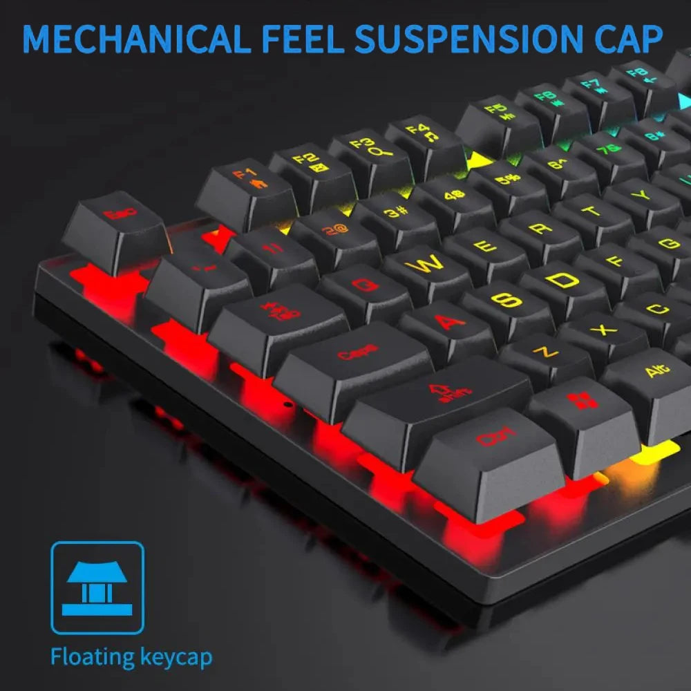 104-Key RGB Wired Mechanical Gaming Keyboard | USB Backlit Gaming Keyboard PRIMED