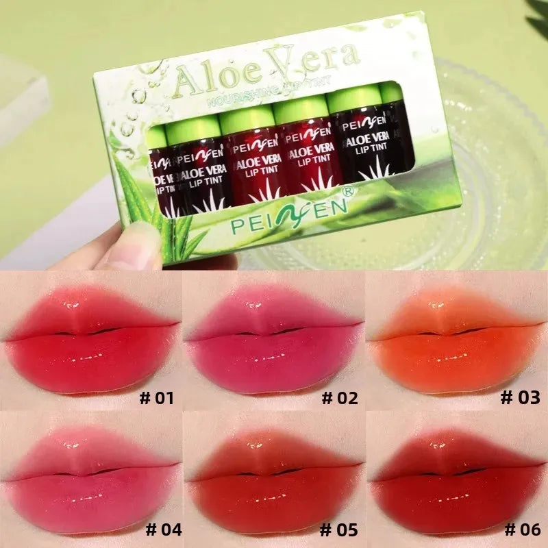 Mirror Shine Lip Gloss Set – Aloe Tint & Plumper, 6 Shades