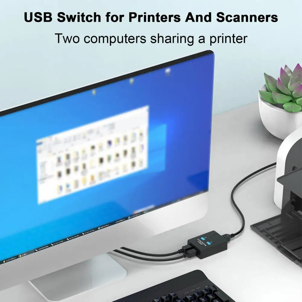 USB KVM Switch 2 In 1 Out | Share Keyboard, Mouse & Printer USB KVM Switch PRIMED