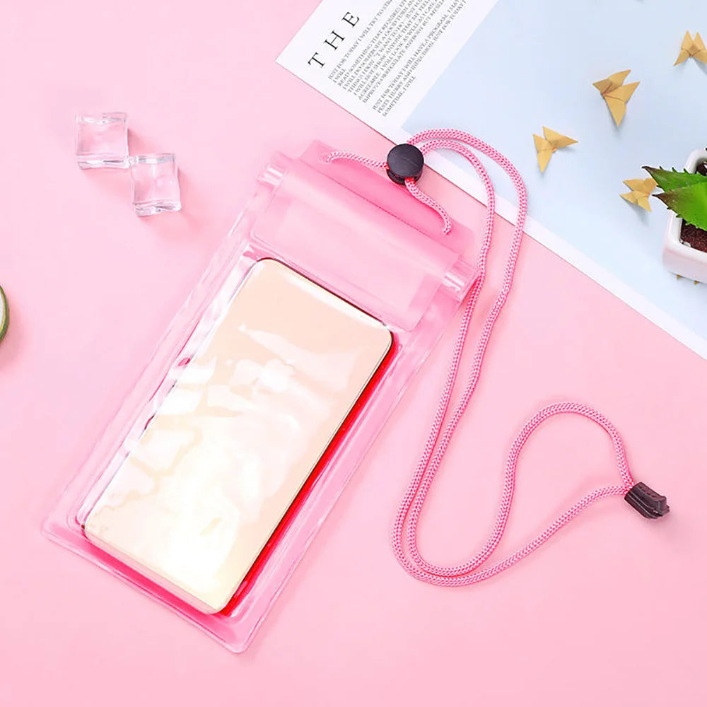 Waterproof Phone Pouch Dry Bag | Clear PVC, 30m Underwater Waterproof Phone Pouch PRIMED Pink