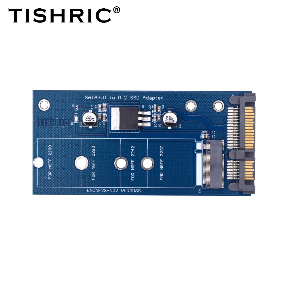 TISHRIC M.2 NGFF to SATA 3.0 Adapter Card – Up to 6Gbps SSD Adapter Card PRIMED blue China Mainland