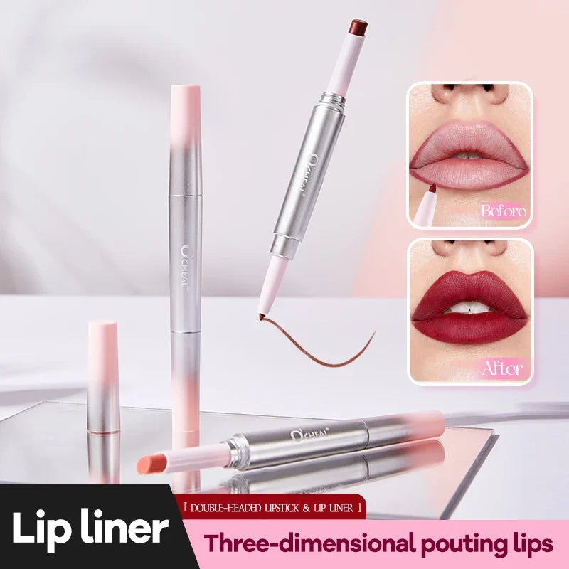 OCHEAL 2-in-1 Matte Lip Liner & Lipstick Pen | Long-Lasting Lip Liner Lipstick PRIMED