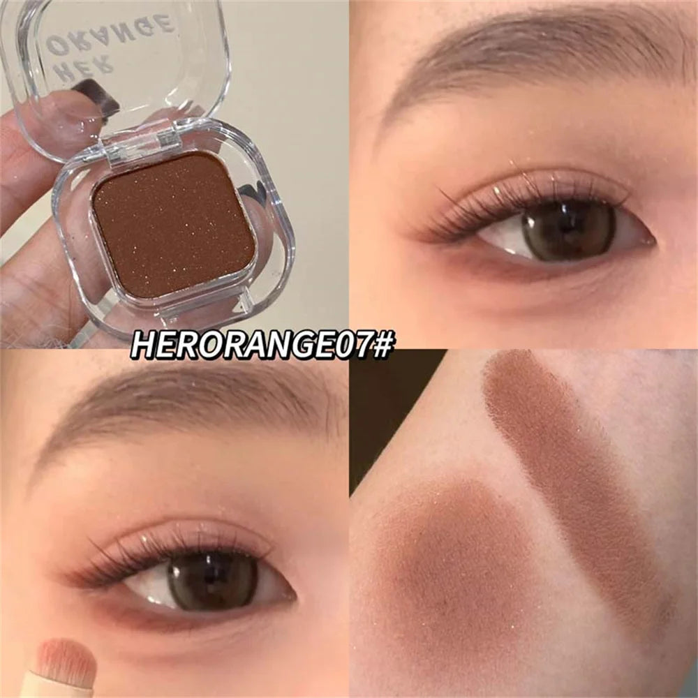 Red Brown Shimmer Matte Eyeshadow | Multifunctional Single Pan
