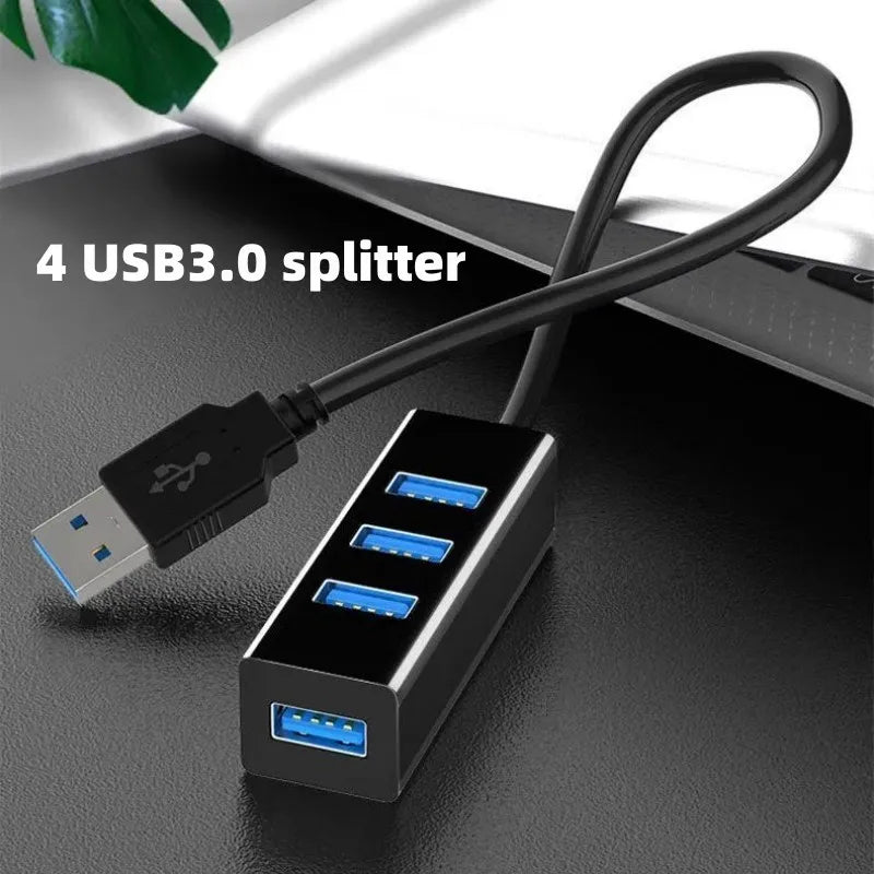4-Port USB 3.0 Hub Splitter – High-Speed PC & Laptop Expander USB Hub PRIMED