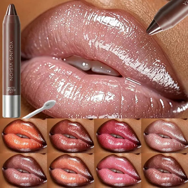 Shimmer Lip Gloss & Matte Lip Liner Set | Gradient Lip Look