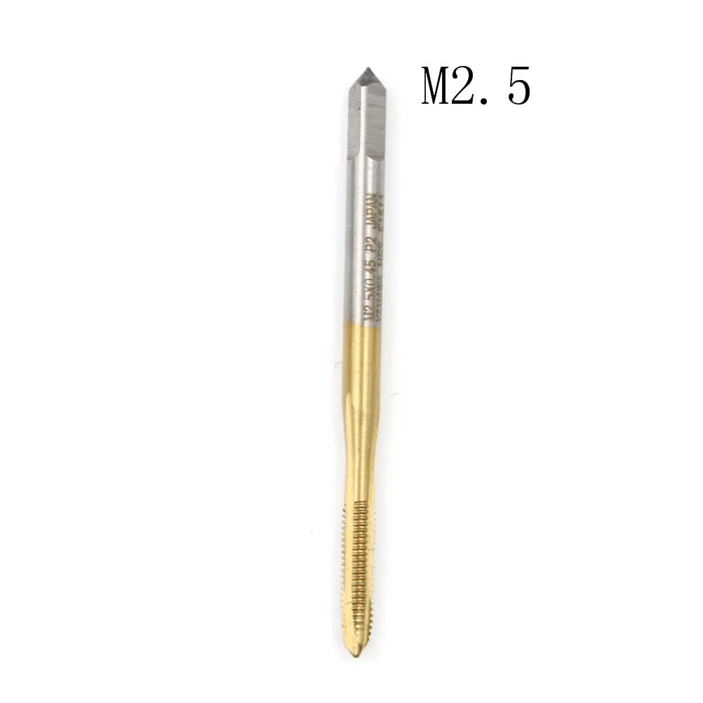 HSS Titanium Spiral Thread Tap Set M2–M8 Right Hand 3 Flute