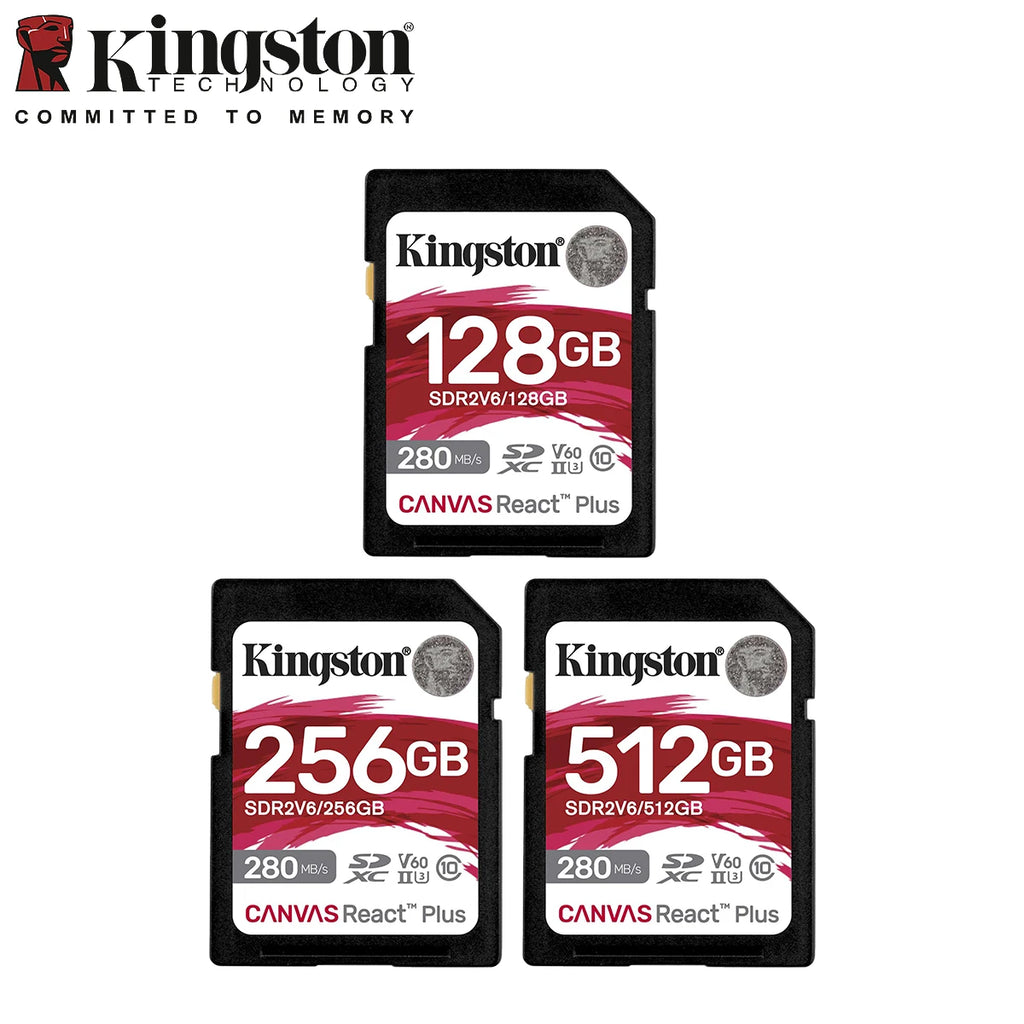 Kingston Canvas React Plus V60 UHS-II SD Card | 280MB/s SD Memory Card PRIMED