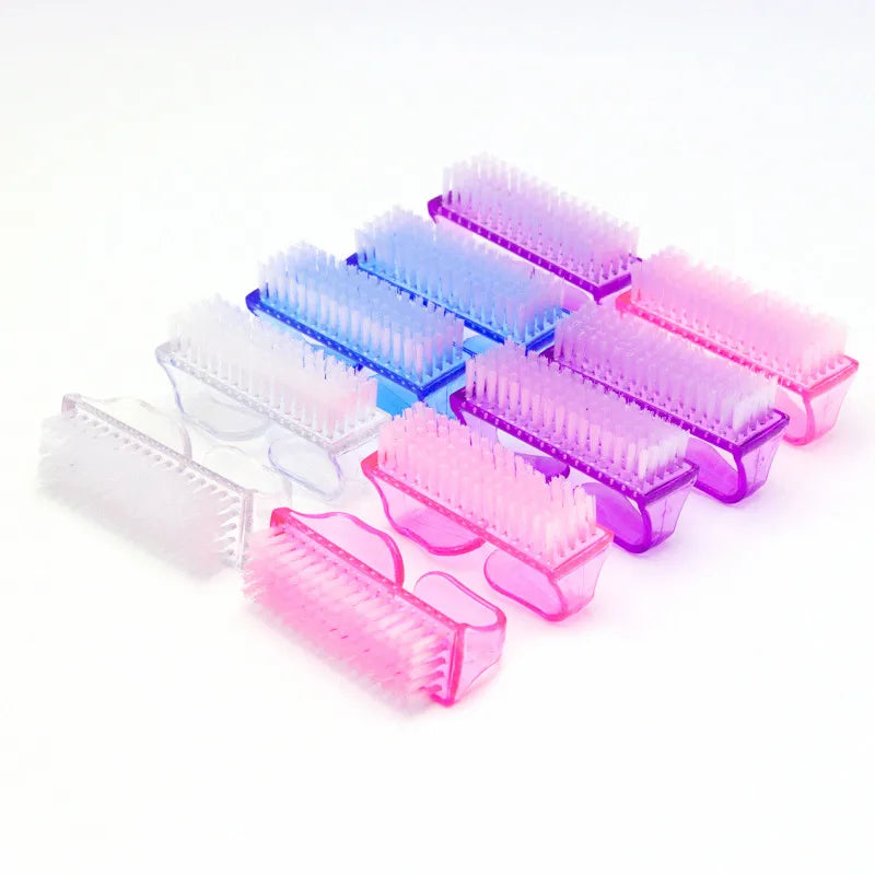 JEARLYU 6-Piece Clear Nail Brushes – Manicure & Pedicure Set