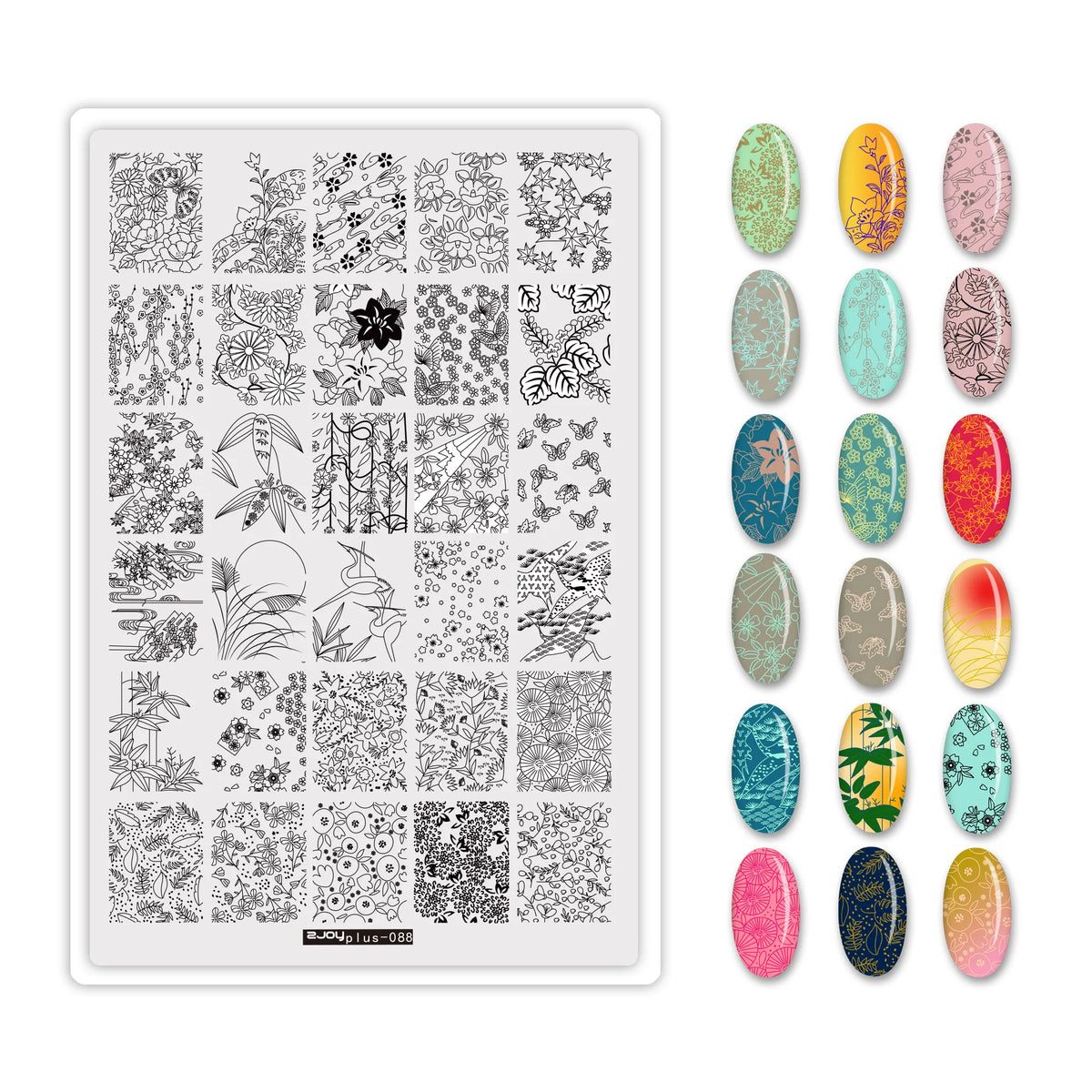 MAFANAILS Large Nail Stamping Plate 14.5x9.5cm – Letter Design Nail Stamping Plate PRIMED