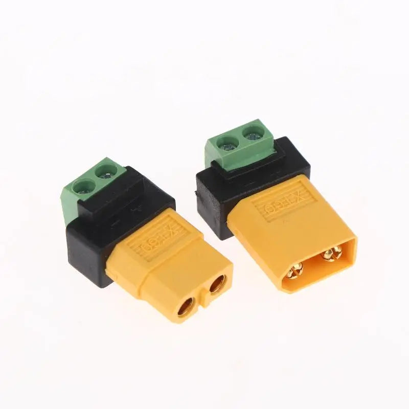 XT60 to 2-Pin Terminal Adapter – Solderless UAV Connector