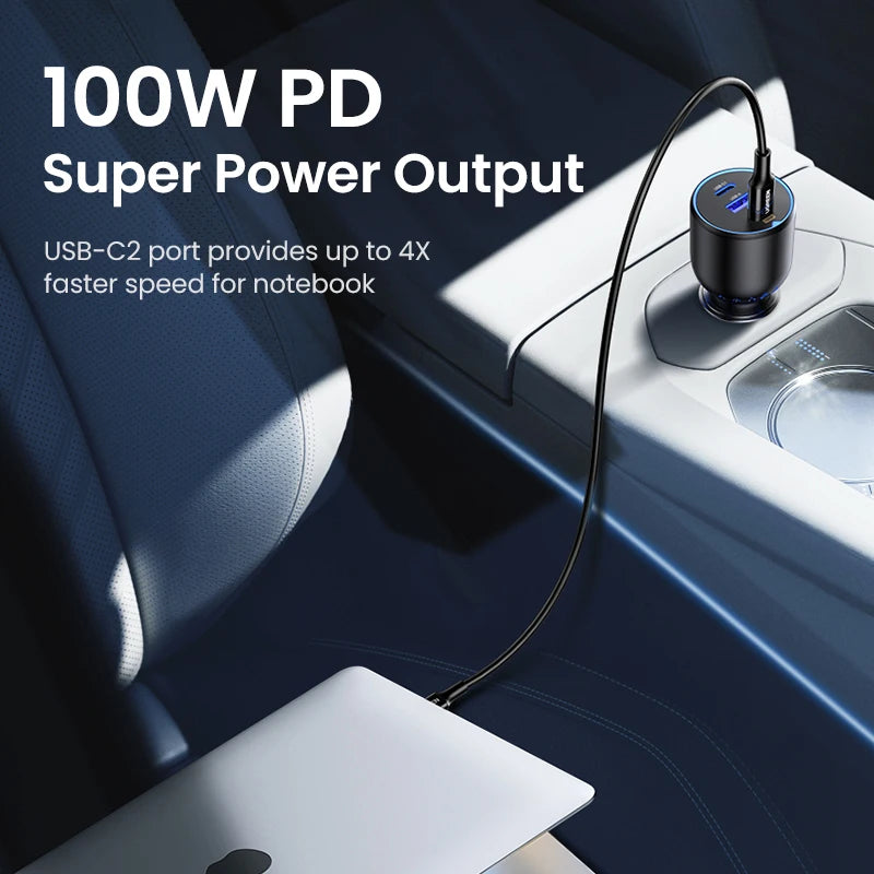 UGREEN 130W Car Charger 3-Port USB-C PD Fast Charging Car Charger PRIMED