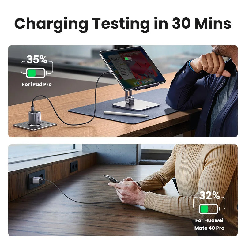 UGREEN Nexode 30W GaN USB-C Fast Charger | iPhone iPad Samsung GaN USB-C Charger PRIMED