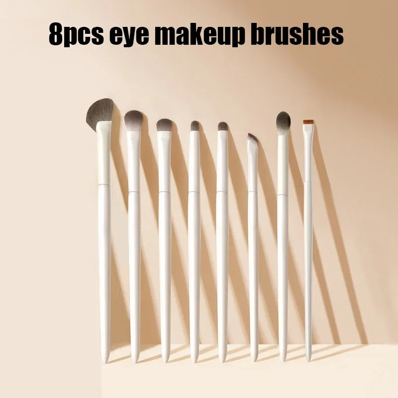 Porcelain Cloud Eye Makeup Brush Set – 8/10Pcs Ultra Soft