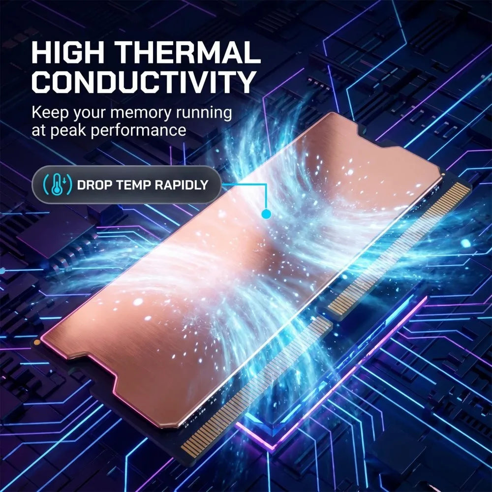 TISHRIC Pure Copper DDR4/DDR5 RAM Heatsink Cooler – Gold RAM Heatsink Cooler PRIMED