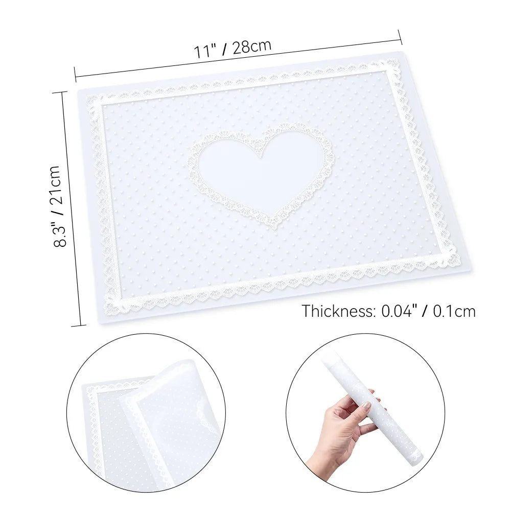 Silicone Nail Art Mat – Non-Slip Washable Lace Hand Cushion