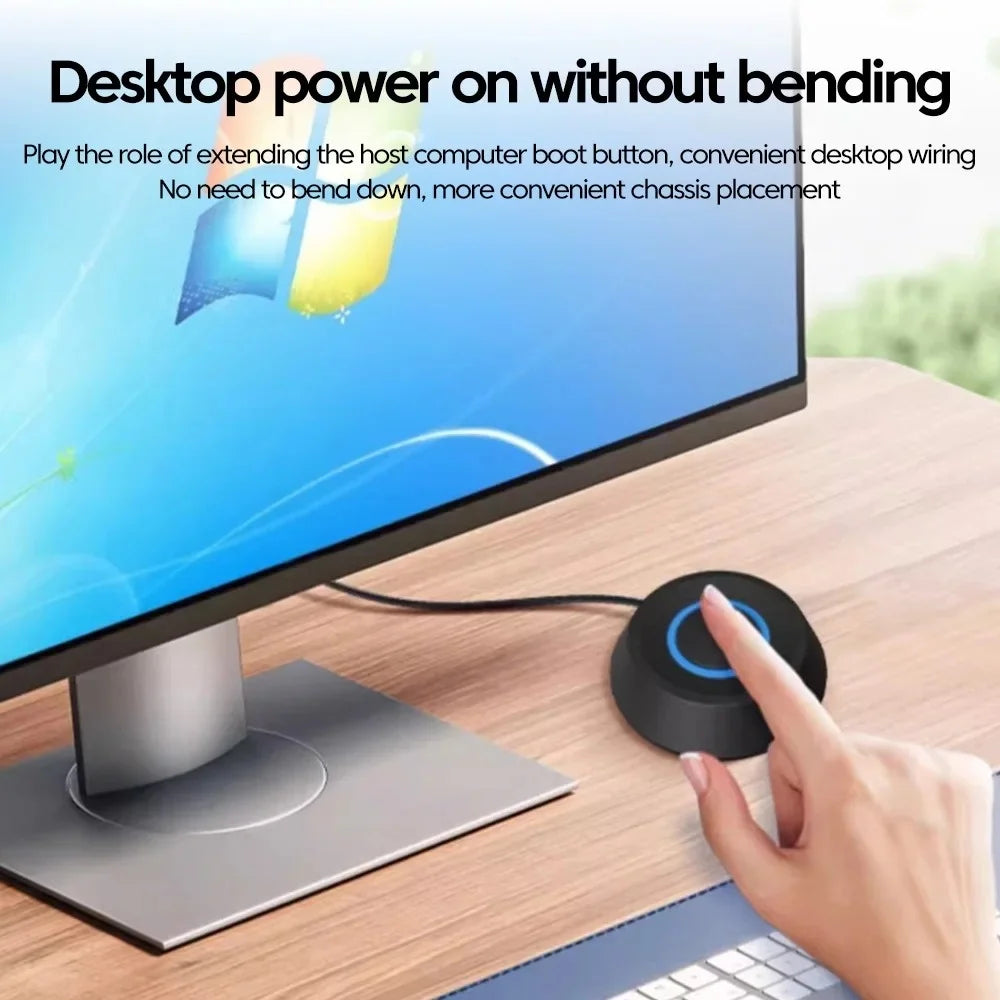 PC External Power Button Blue LED – Motherboard Switch Cable PC Power Switch PRIMED