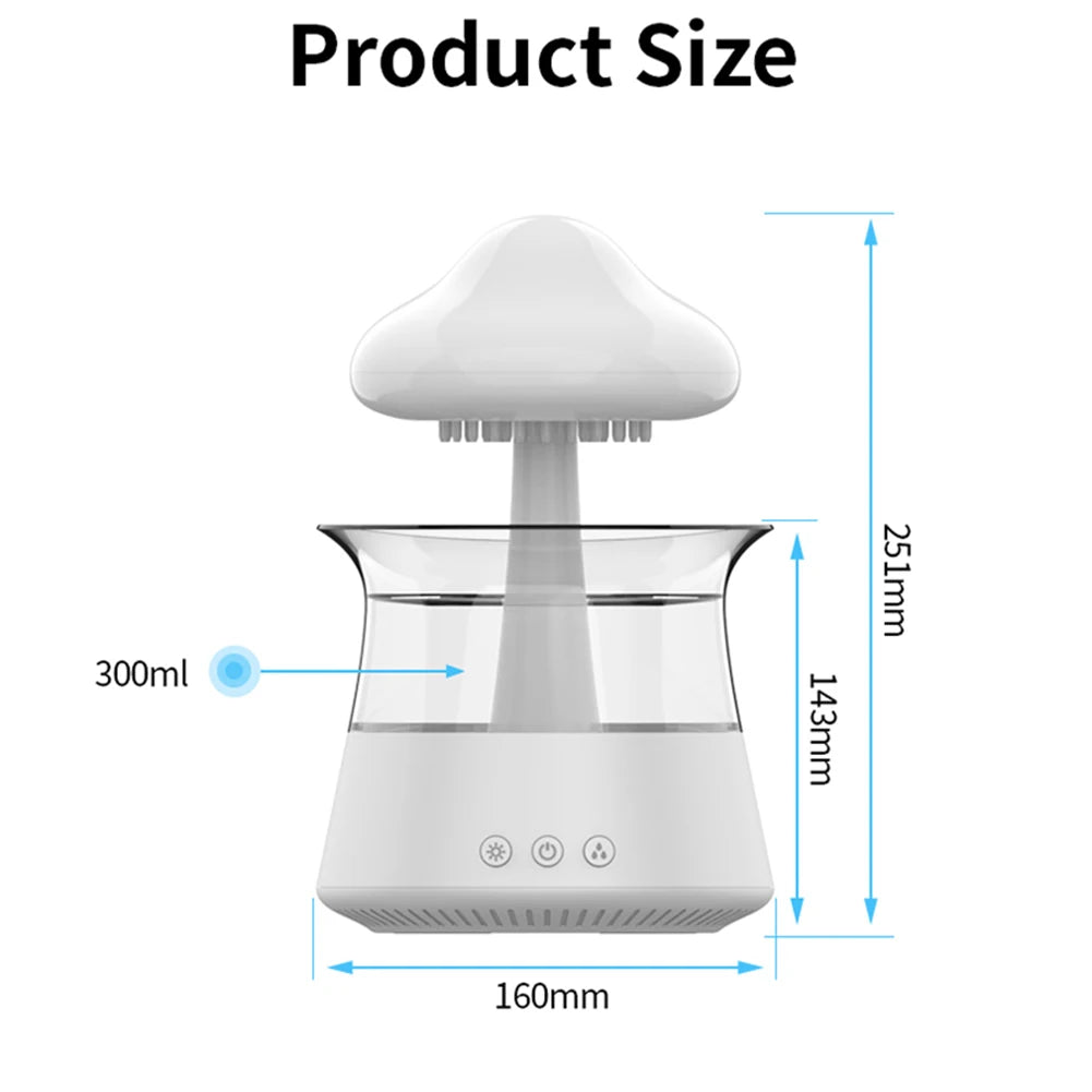 Mushroom Rain Mist Maker – LED Aroma Diffuser & Humidifier Aroma Diffuser Humidifier PRIMED