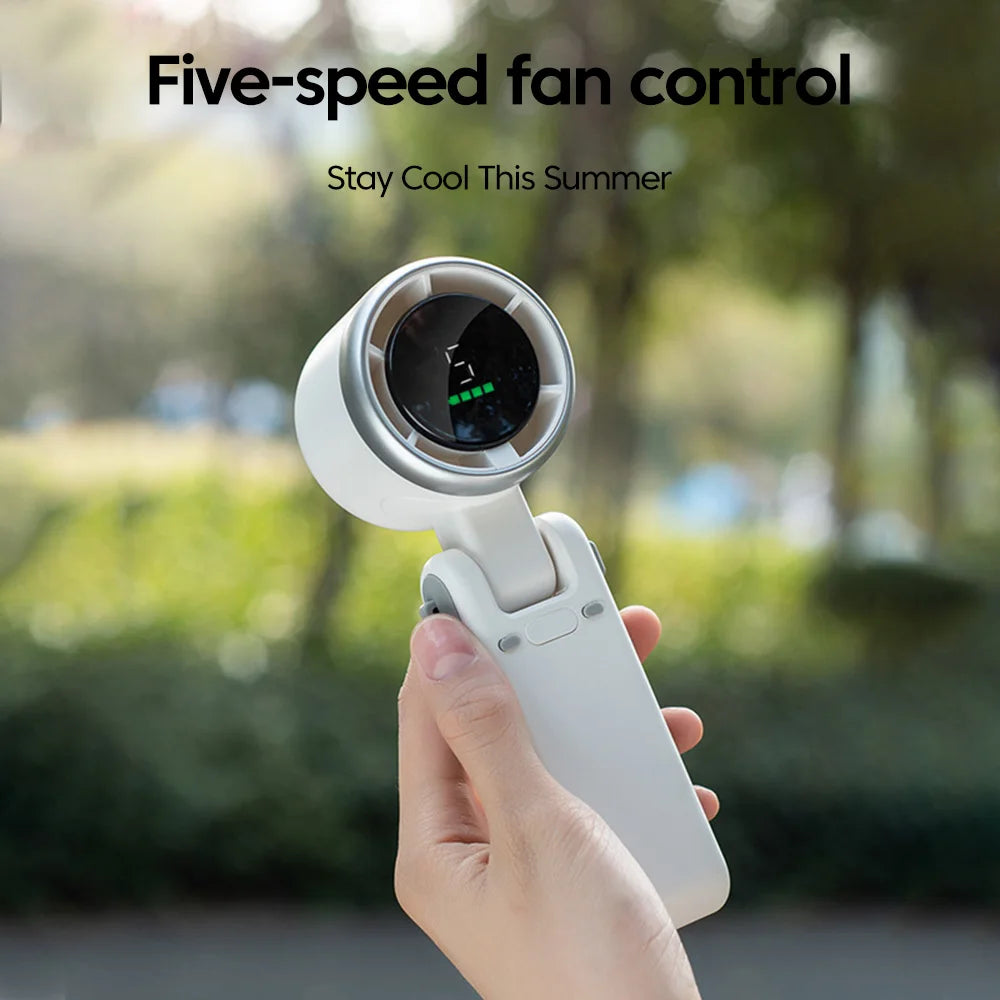 Portable Mini Neck Fan – Foldable Handheld Type-C Rechargeable Portable Neck Fan PRIMED