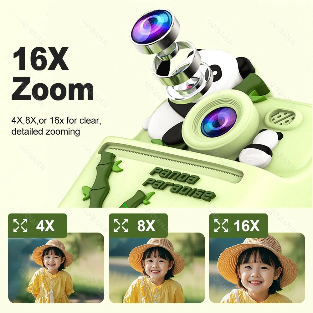 Kids Instant Print Camera 1080P HD Dual Lens 58mm Thermal Printer Kids Instant Camera PRIMED