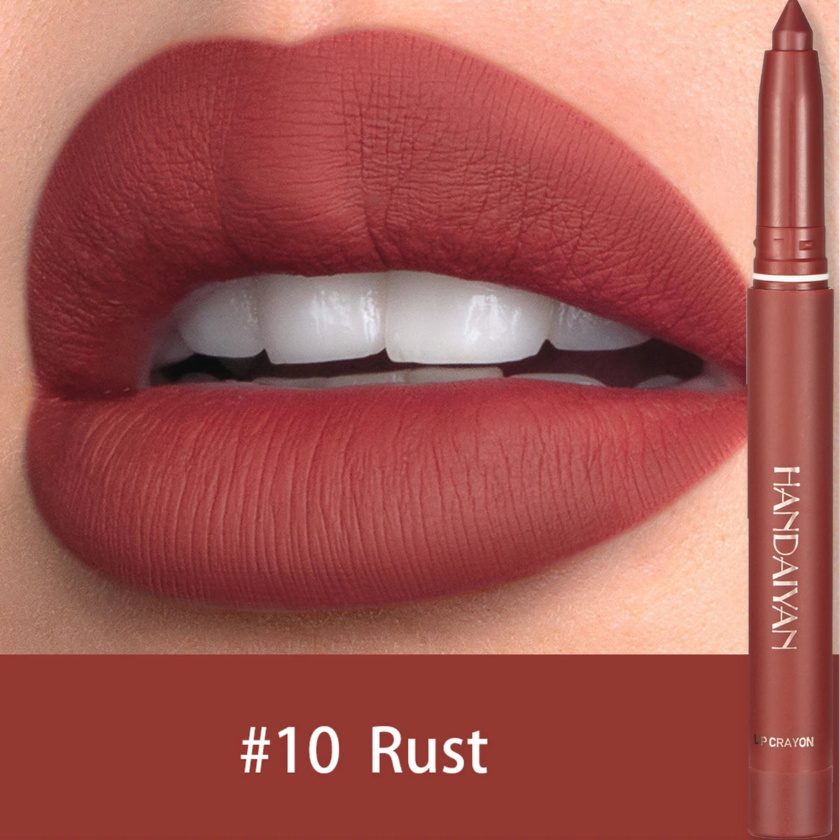 Waterproof Matte Lip Liner Pencil – 12 Shades, Long-Lasting