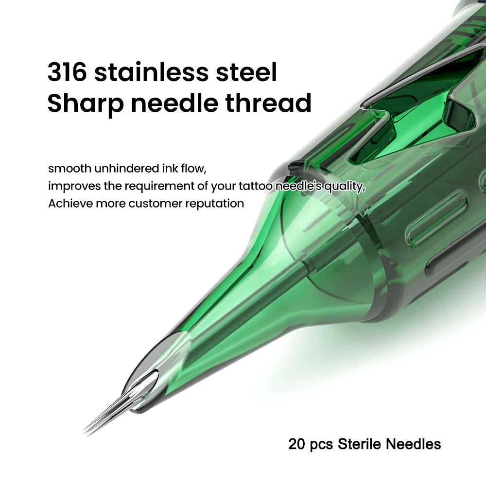 TUMAlab Tattoo Cartridge Needles 20PCS – Stainless Steel