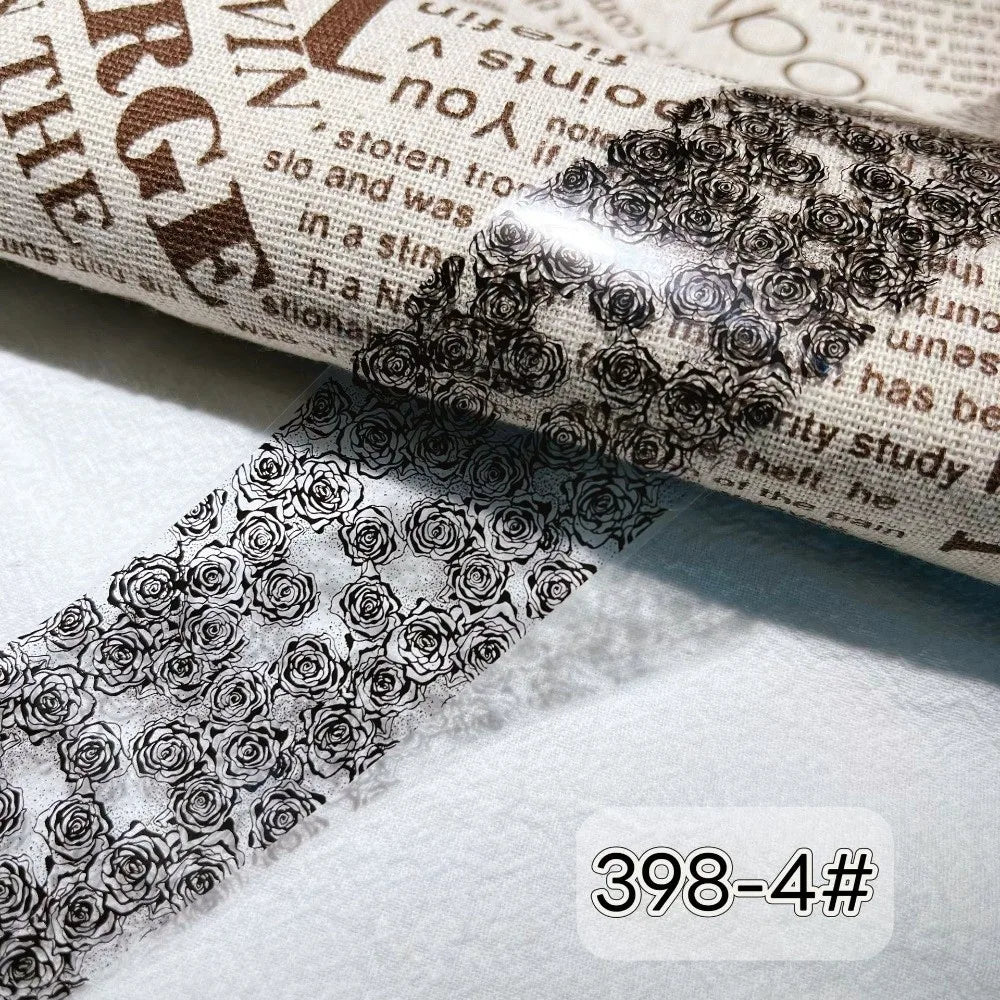 Nail Foil Transfer Stickers – Lace, Leopard & Stripe Designs
