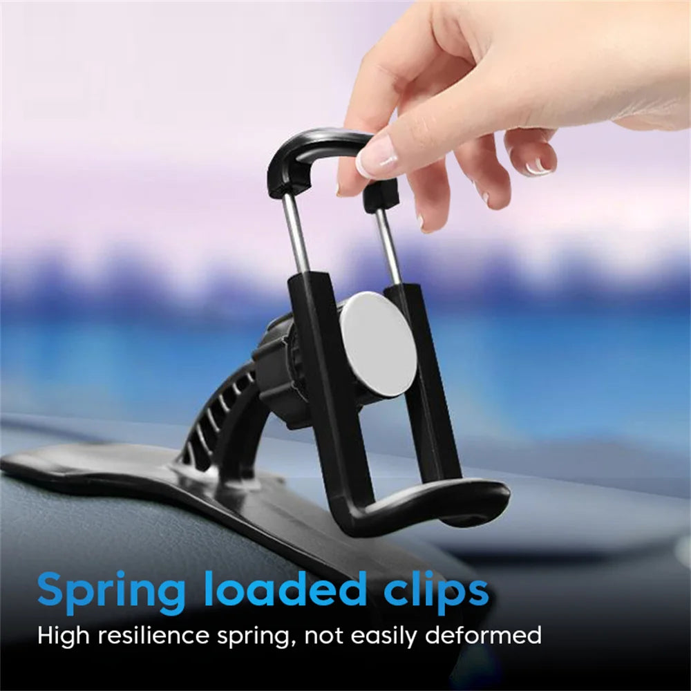 Universal 360° Car Phone Holder Dashboard Clip Mount – Black Car Phone Mount PRIMED