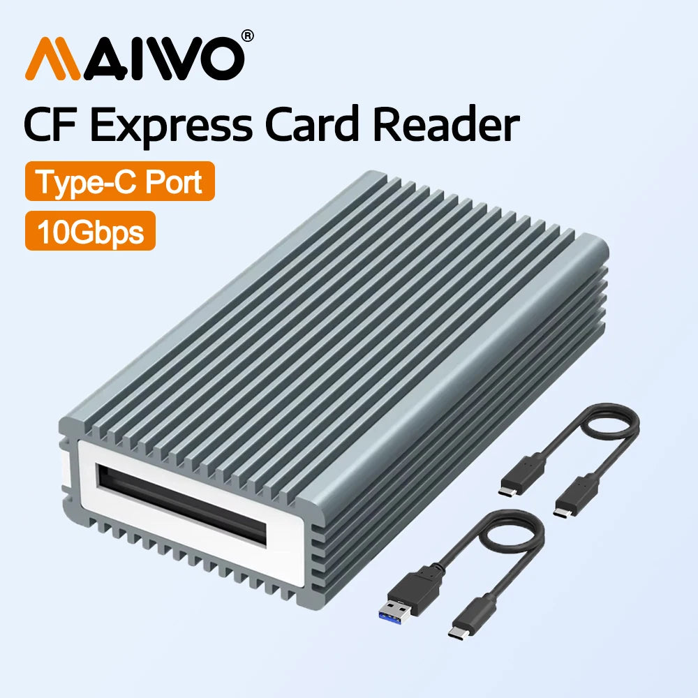 MAIWO CFexpress Type B Card Reader 10Gbps USB 3.2 Gen2 Aluminum CFexpress Card Reader PRIMED