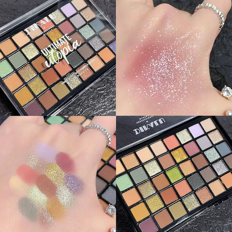 DIKALU 40-Color Eyeshadow Palette – Matte, Shimmer & Glitter Eyeshadow Palette PRIMED