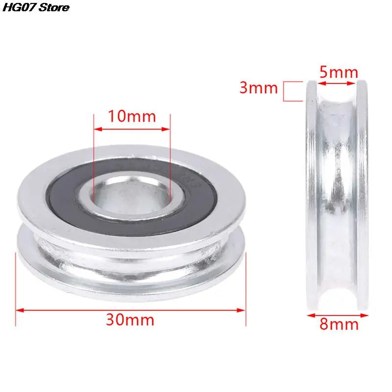 U-Groove Bearing Pulley 10×30×8mm Concave Guide Wheel