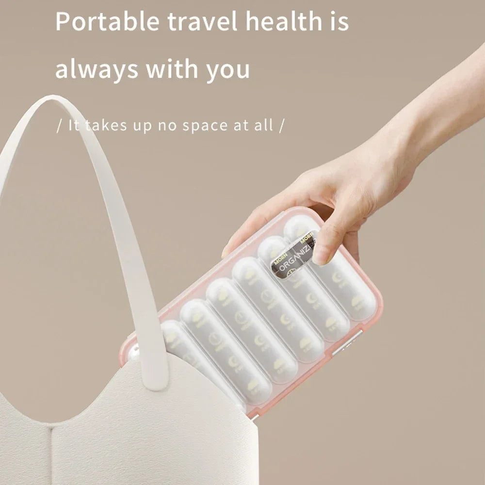 Weekly Pill Organizer 3-4x Daily | Moisture-Proof Travel Pill Box