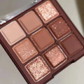 9-Color Glitter Eyeshadow Palette | Shimmer Matte Waterproof Eyeshadow Palette PRIMED 1pcs 9 colors brown