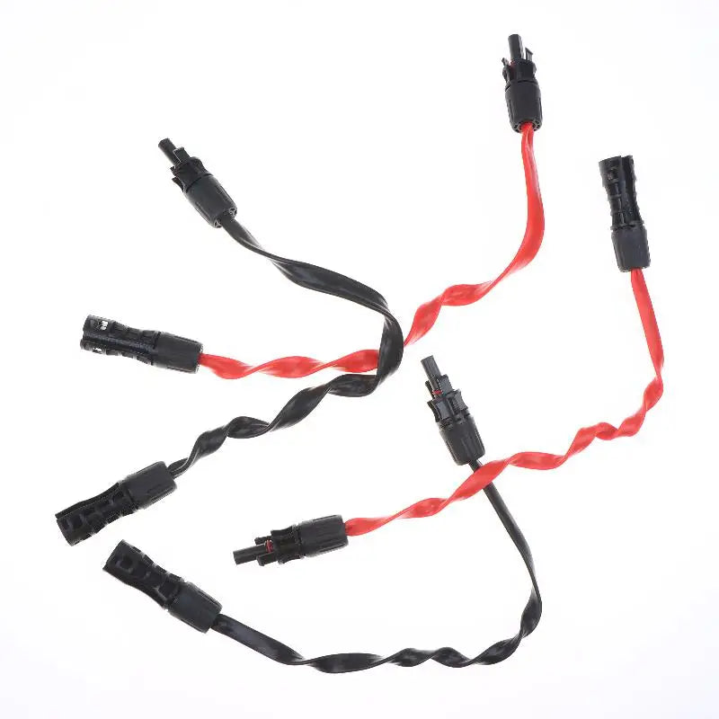 Flat Solar Extension Cable 12AWG 10AWG IP68 Waterproof Connectors