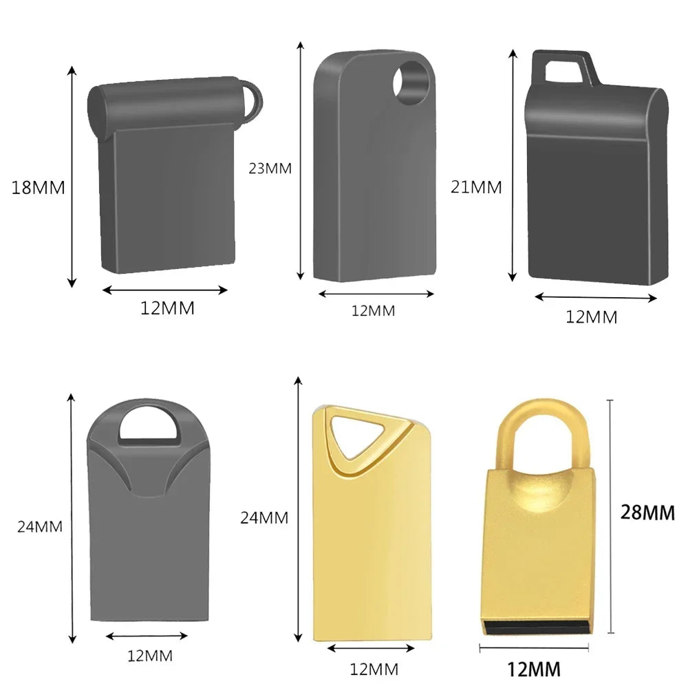 10-Pack Mini Metal USB Flash Drives 8GB–128GB | USB 2.0 USB Flash Drive PRIMED