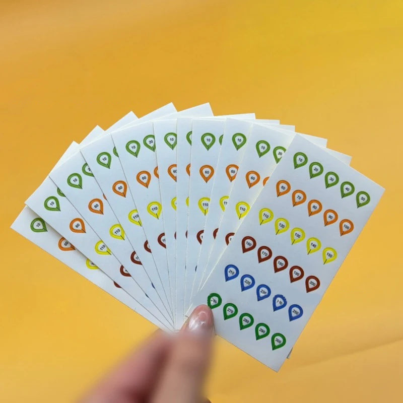 Scope Turret DOPE Sticker Set – 10 Sheets Distance Markers Scope Turret Stickers PRIMED