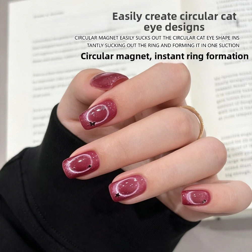 Hollow Cat Eye Magnet Nail Tool – Halo Ring DIY Manicure Nail Art Magnet PRIMED