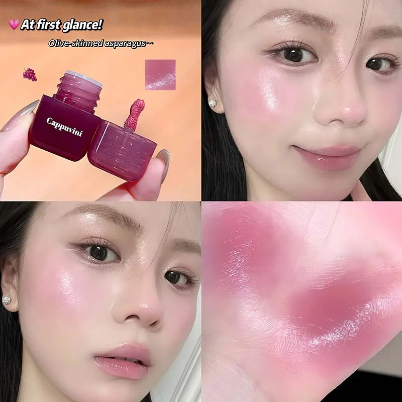 Cappuvini Liquid Blush – Moisturizing Korean Makeup 4 Colors Liquid Blush PRIMED 03-1pcs