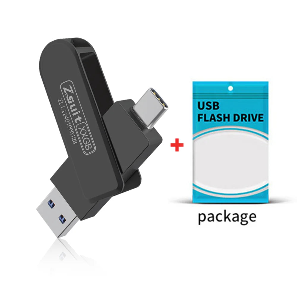 Z-Suit 2-in-1 USB-C & USB 3.0 Flash Drive 64GB 128GB OTG