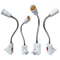 Flexible Gooseneck E27 Lamp Socket Converter – EU/US Plug Lamp Socket Converter PRIMED 20cm EU Plug