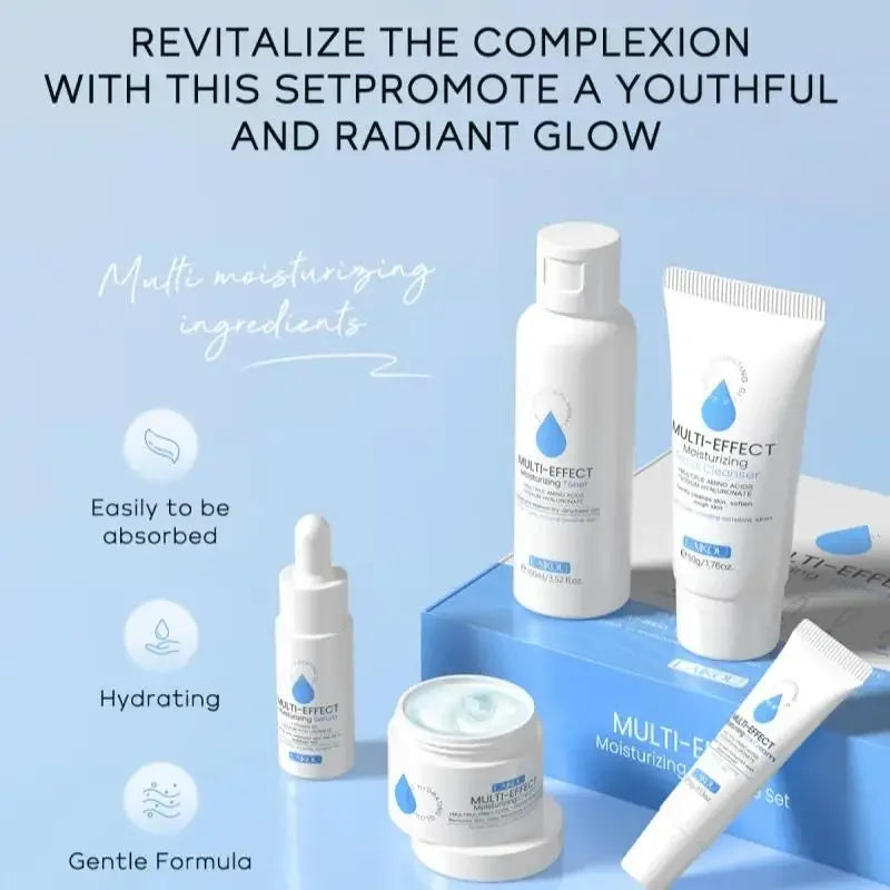 LAIKOU 5-Piece Deep Hydration Skincare Set for Dry Skin Skincare Gift Set PRIMED