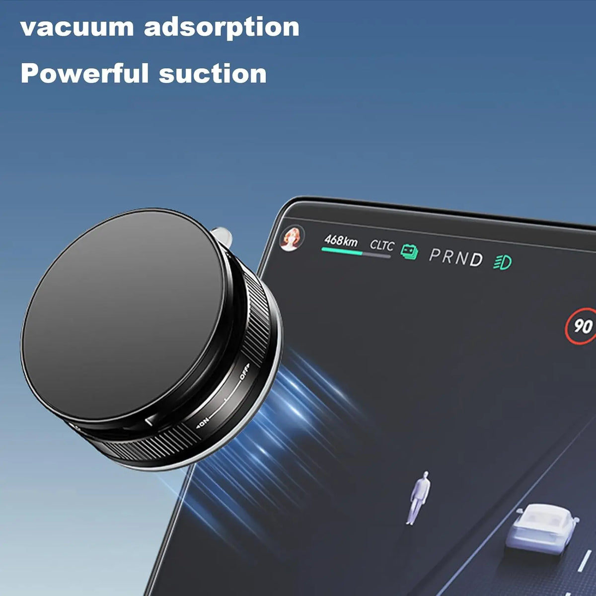Vacuum Magnetic Phone Holder – MagSafe Suction Cup Car Mount Phone Mount Holder PRIMED