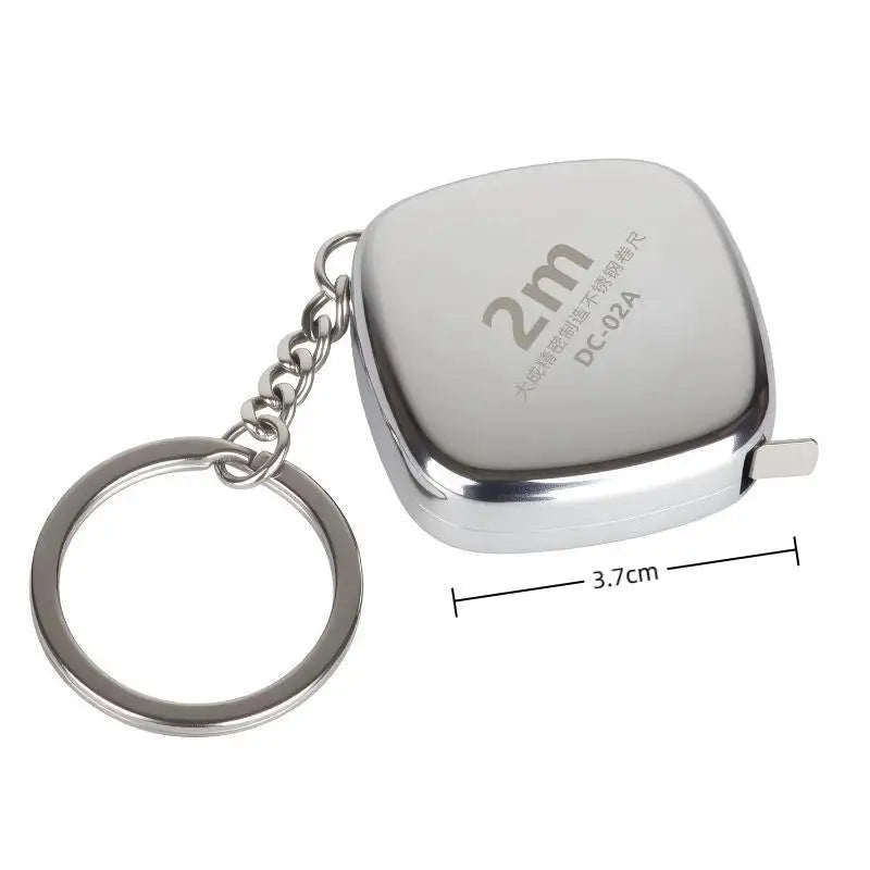 Mini 2M Keychain Tape Measure | Stainless Steel Retractable Keychain Tape Measure PRIMED