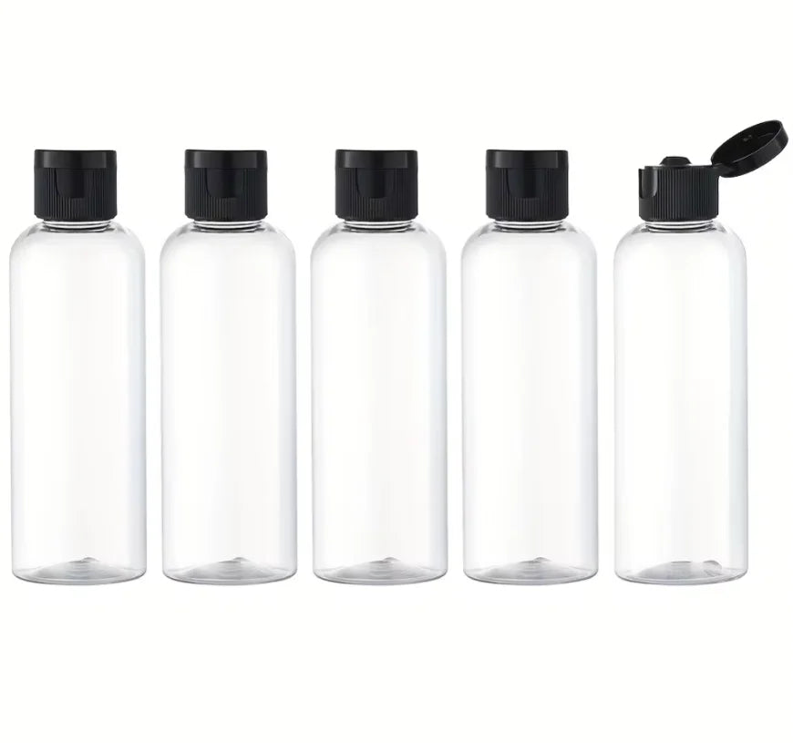 Travel Flip Cap Bottles – 5-Piece Refillable Dispenser Set