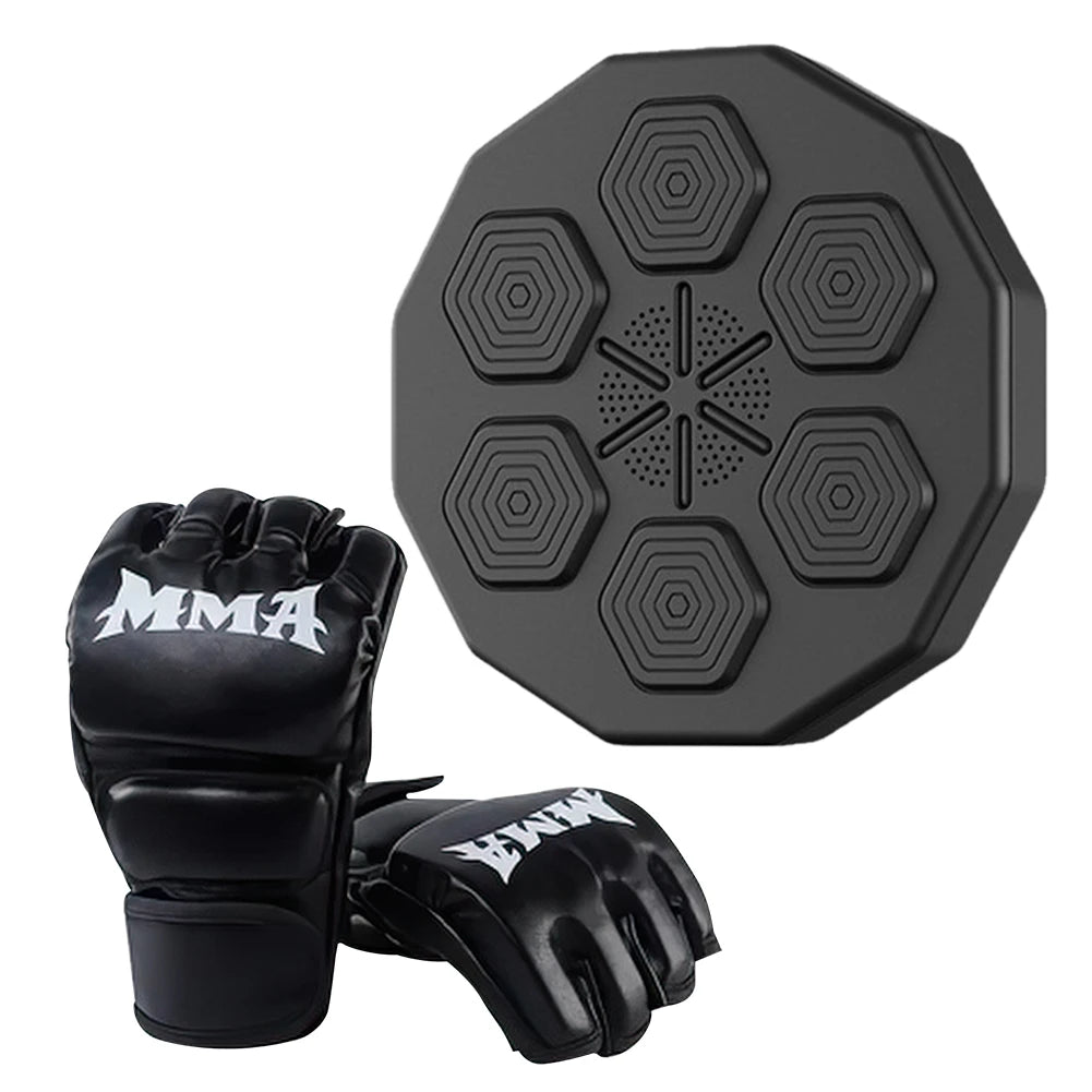 LED Wall-Mount Boxing Pad with Bluetooth & Glove | PRIMED Boxing Training Pad PRIMED black