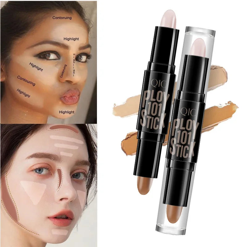 QIC Contour & Concealer Stick – Waterproof Face Bronzer Cream Concealer Contour Stick PRIMED