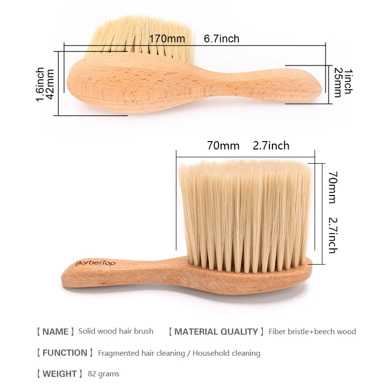 Wooden Neck Duster Brush – Barber Hairdressing Cleaning Tool
